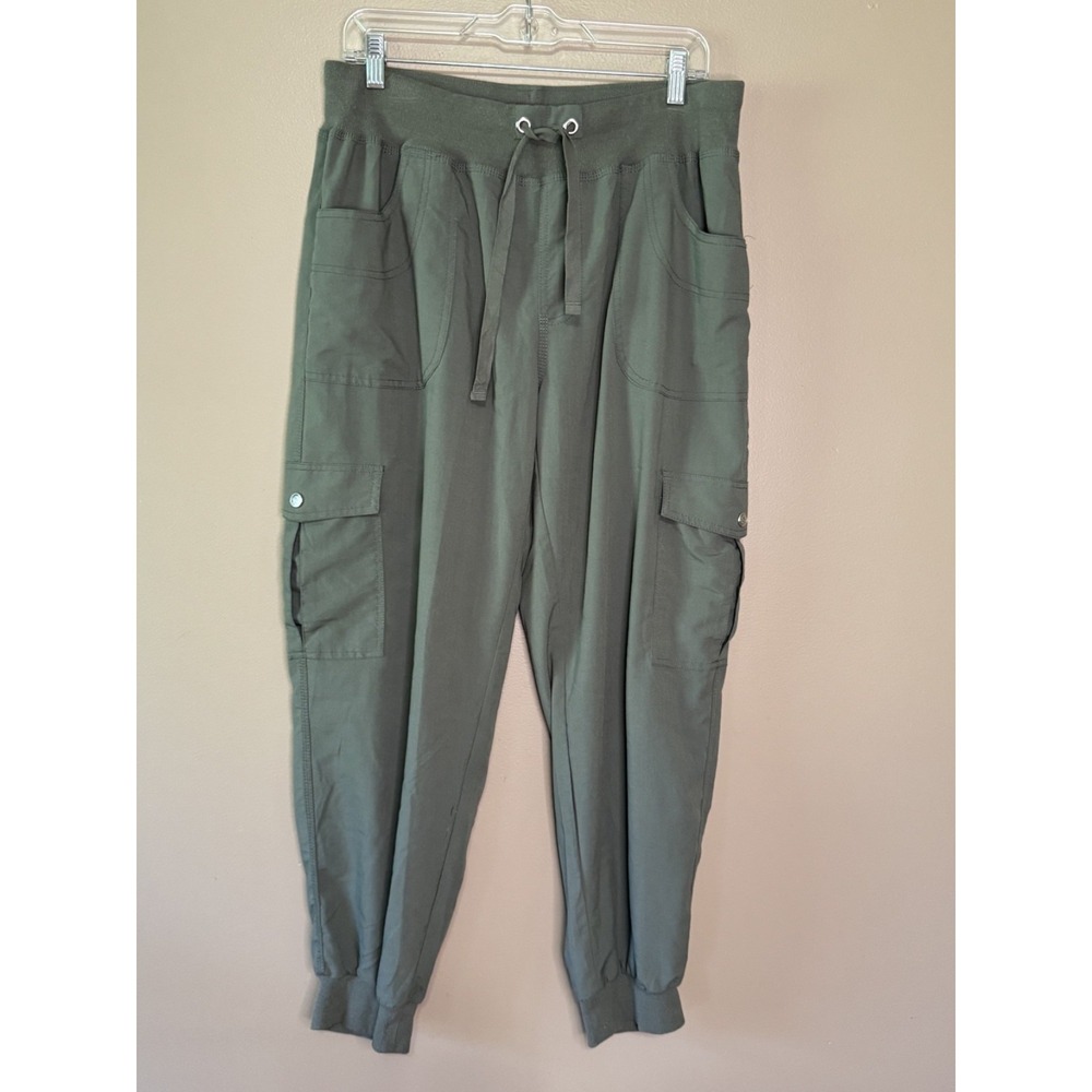 MoFiz Womens Lightweight Hiking Green Cargo Jogger Pants XL Army Green Tapered